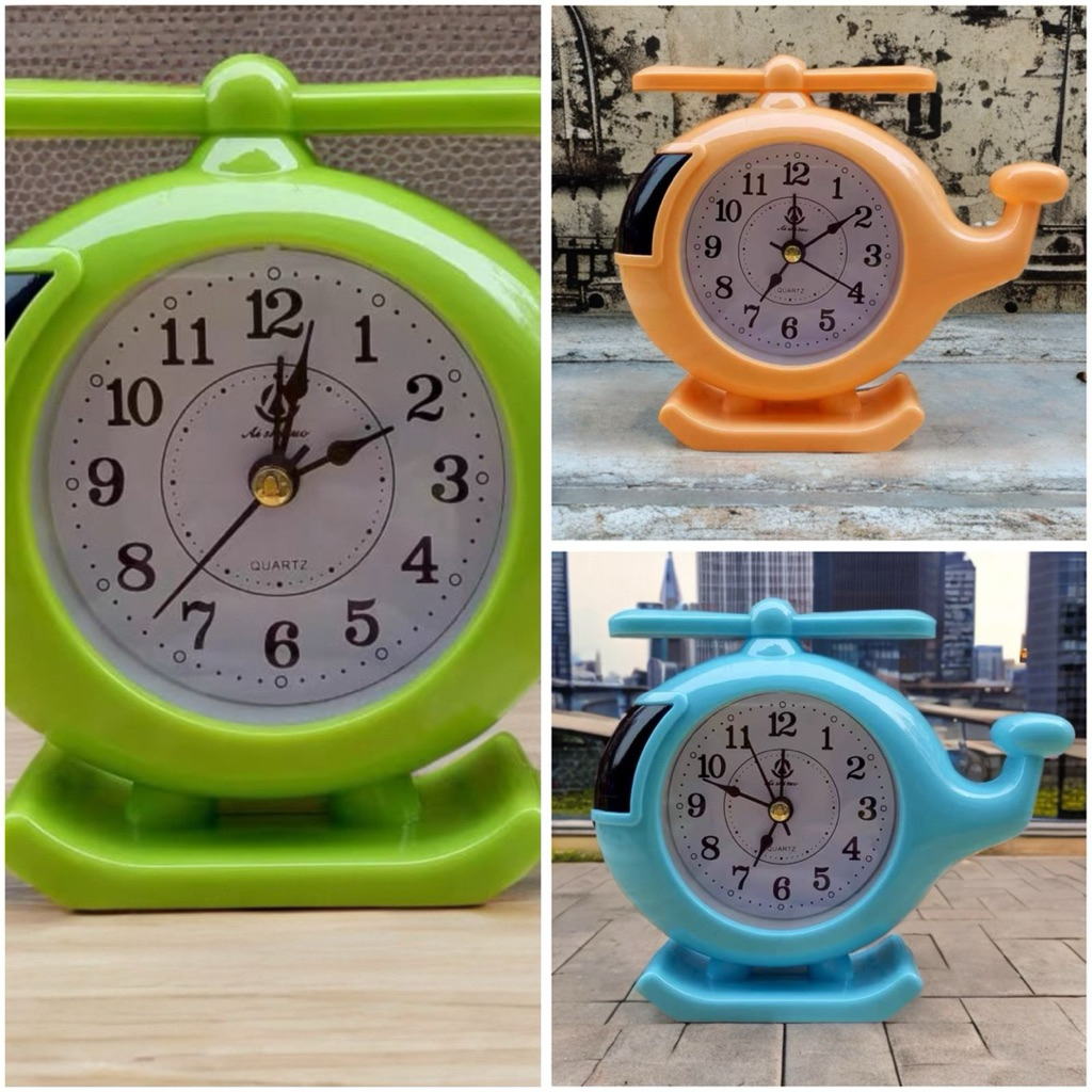 Jam Weker Alarm Helikopter Jam weker Karakter Lucu Jam Weker Aesthetic