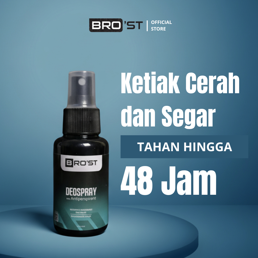 BRO’ST Antiperspirant Spray 60ml – Quick Dry | Brightening Niacinamide | Cooling Menthol