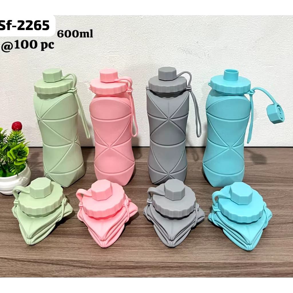 Botol Air Lipat Silikon Portabel Reusable Botol Air Olahraga Lipat Botol Air Lipat Botol Origami