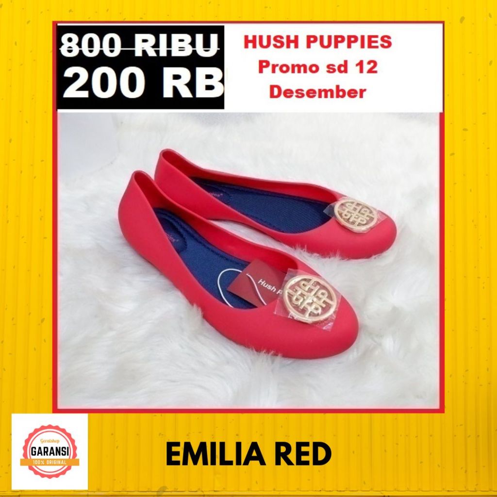 Sepatu flat shoes Hush Puppies Wanita original SALE seri EMILIA hushpuppies READY ORIGINAL STORE BES