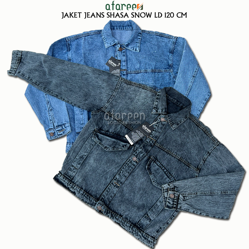 Jaket Oversize Jeans Wanita Jaket Denim Ld 120 cm