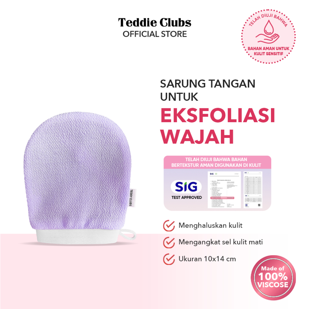 Teddy Clubs TD033-TD040 | Exfoliating Wajah  | Eksfoliasi sarung tangan mini | eksfoliasi wajah | Sa