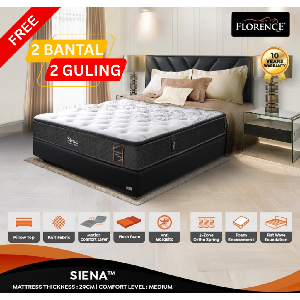 [READY STOCK] MATRAS SPRINGBED FLORENCE SIENA 180 X 200 X 29 CM | KASUR SPRINGBED FLORENCE SIENA 180