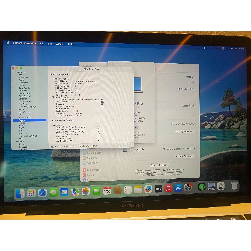 MacBook Pro 13 inch 2020 M1