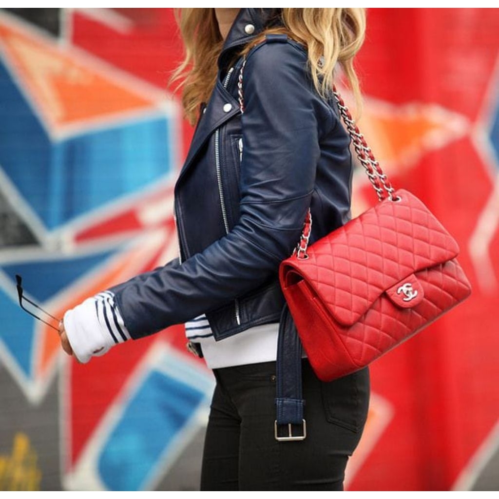 tas pesta klasik vintage merah