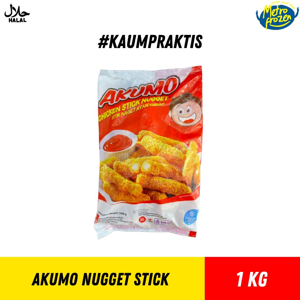 AKUMO Nugget Ayam Stick 1kg // Instan Banjarmasin // nugget murah Banjarmasin // Metro frozen Food B