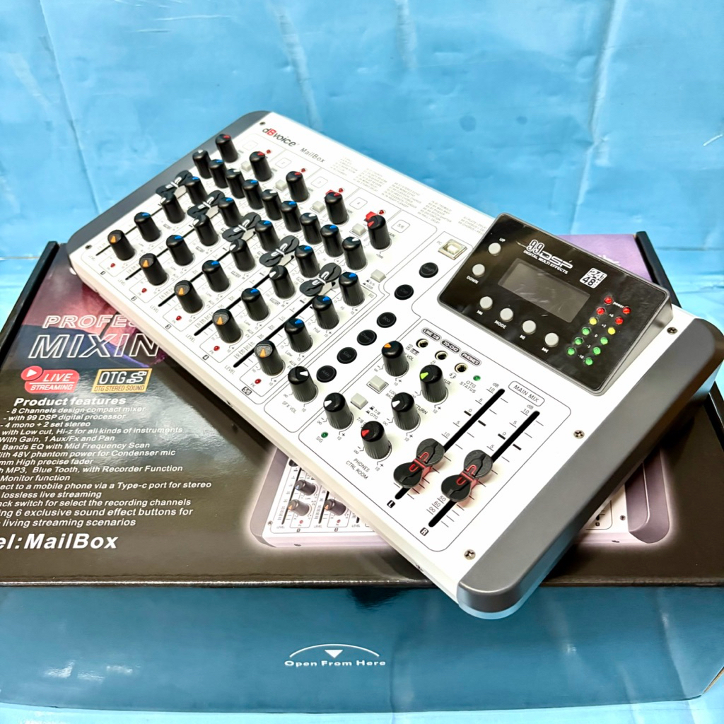Mixer Dbvoice Mailbox 6 – Original 6 Channel Bluetooth – Live Streaming dB Voice