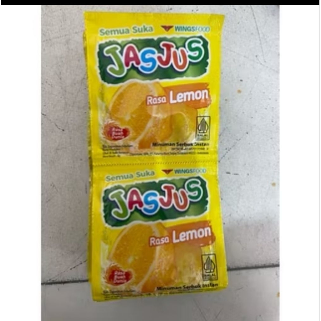 Minuman serbuk jasjus rasa lemon 1 renceng isi 10pcs