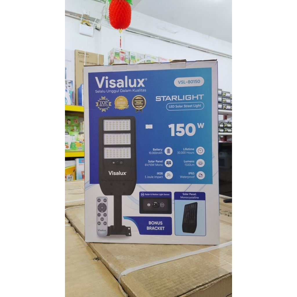 Visalux starlight LED solar street light 150W lampu jalan sensor cahaya gerak