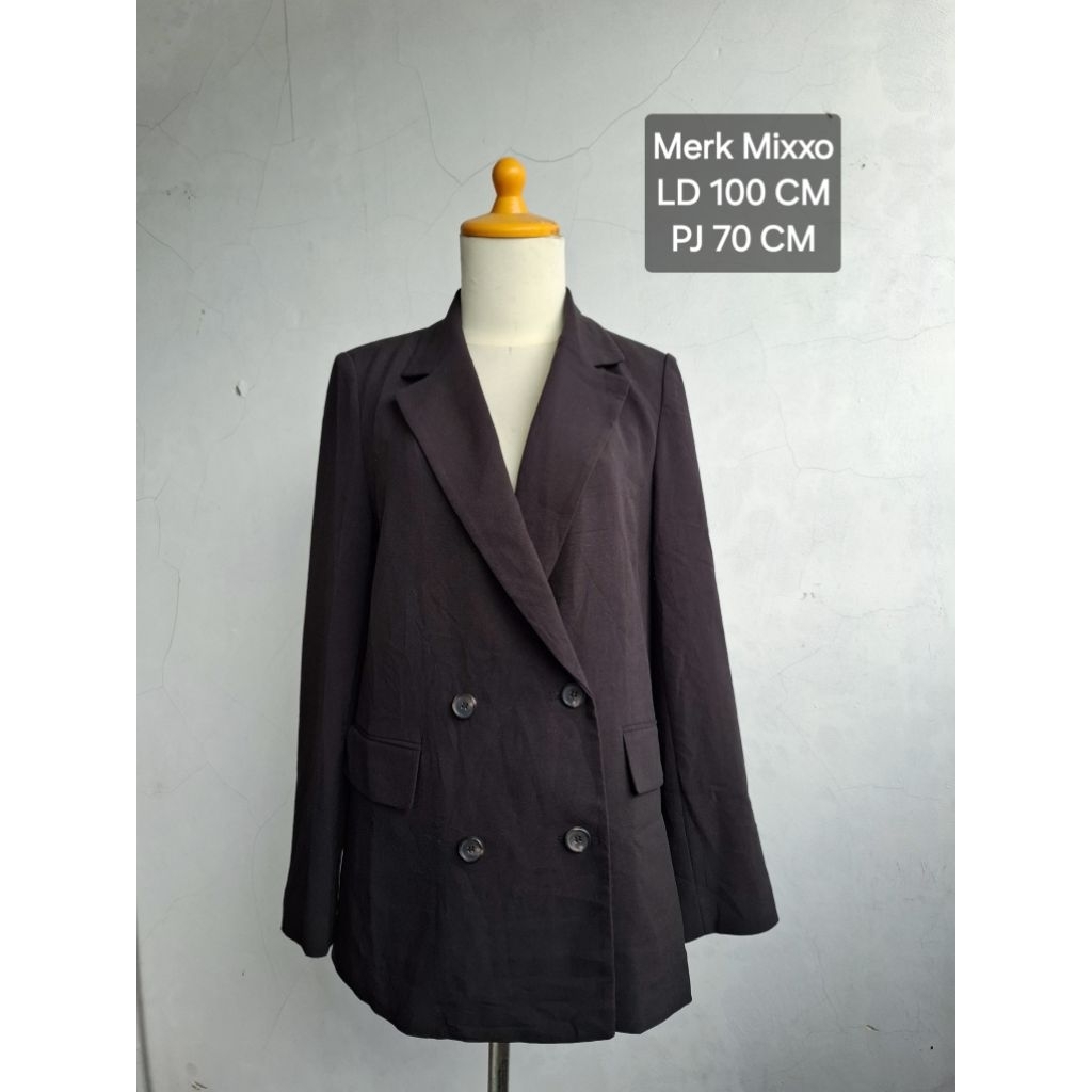 Blazer Kerja Wanita Polos warna Hitam