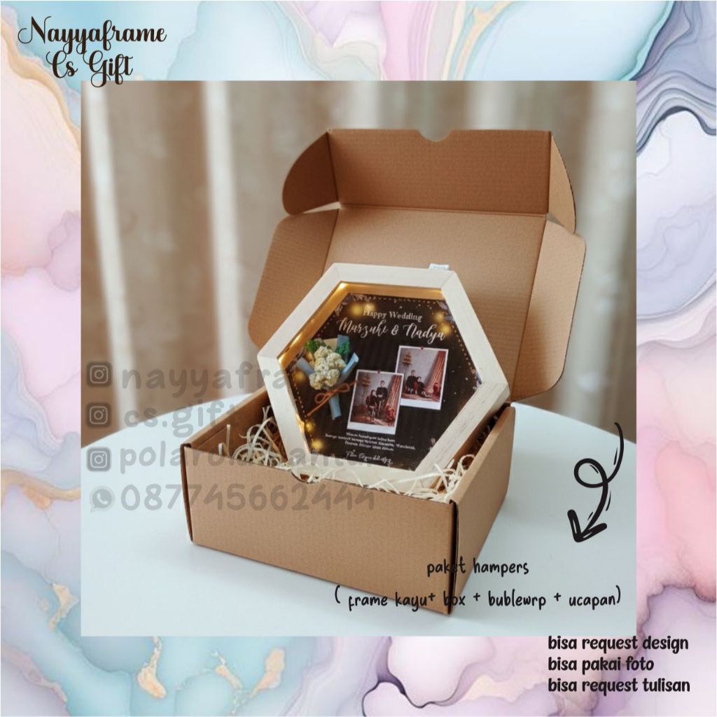 KADO HADIAH FRAME FOTO HEXA| FRAME FOTO HADIAH ULTAH | KADO WISUDA | KADO GRADUATION