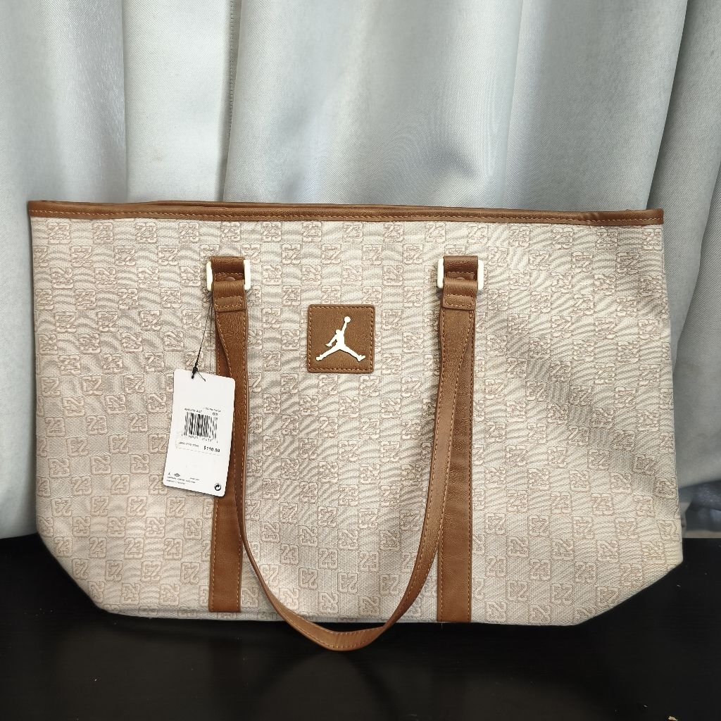 Air Jordan Monogram Tote Bag Coconut Milk - No Jordan Tag/ Tas 100% Original