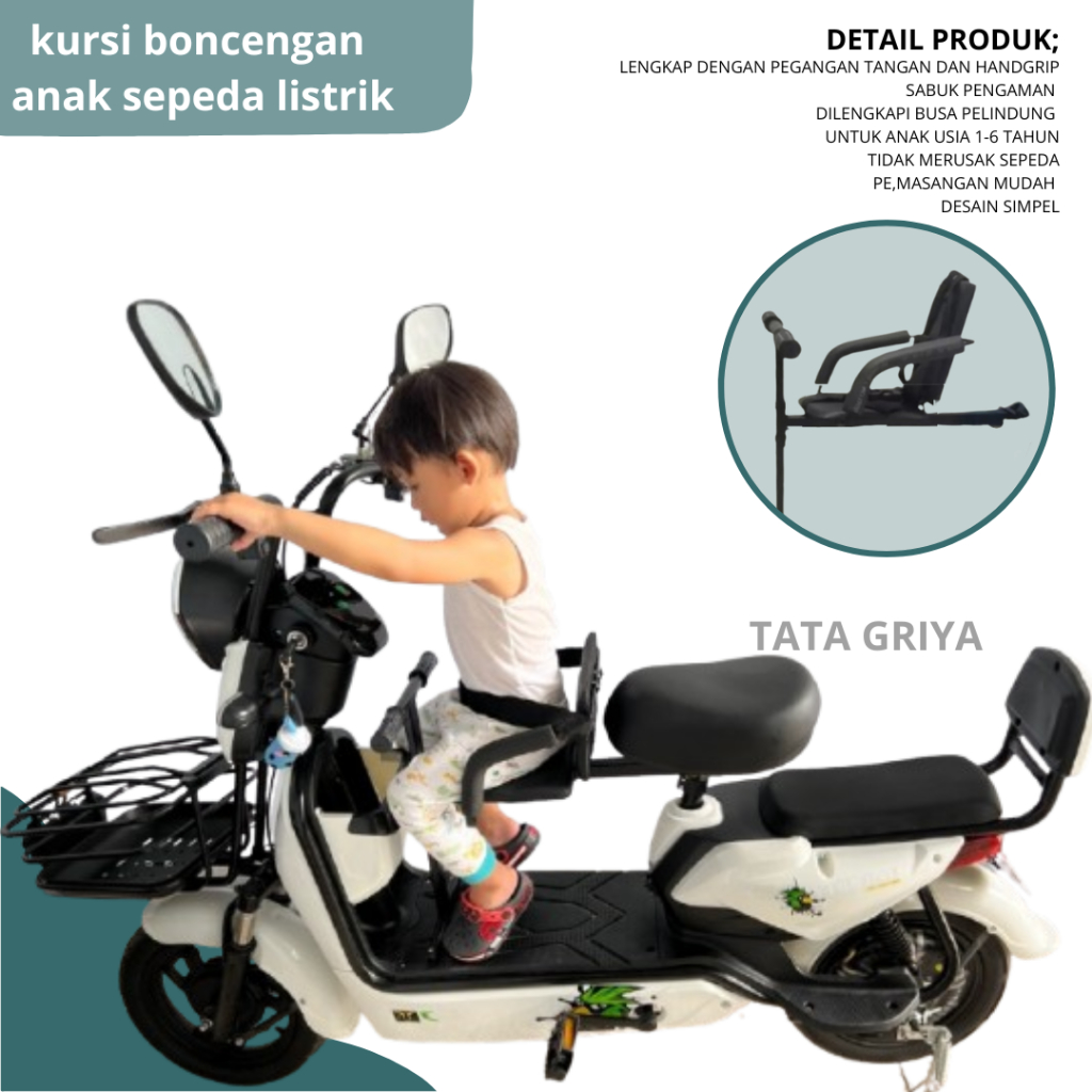 Kursi Boncengan sepeda listrik/Boncengan anak sepeda listrik depan/Boncengan sepeda listrik anak dep