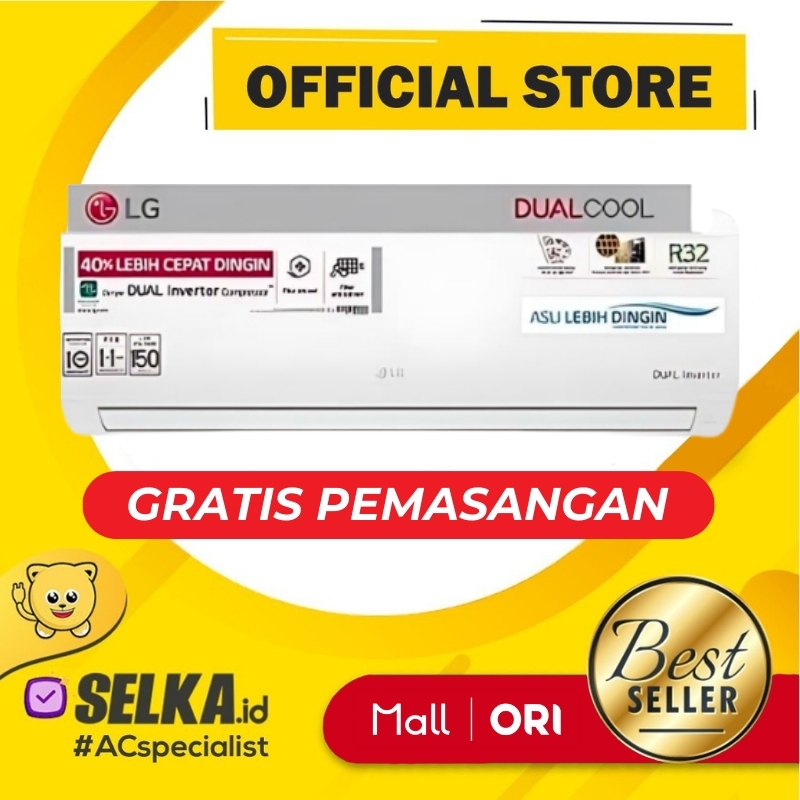 AC LG T05EV5 + PASANG / 05 EV5 AC SPLIT INVERTER 1/2 PK