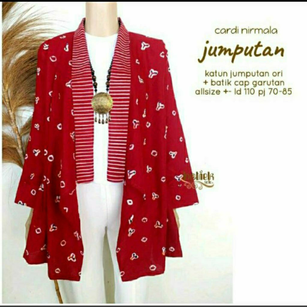 Cardi Nirmala Jumputan Batik Solo Outer Batik Wanita