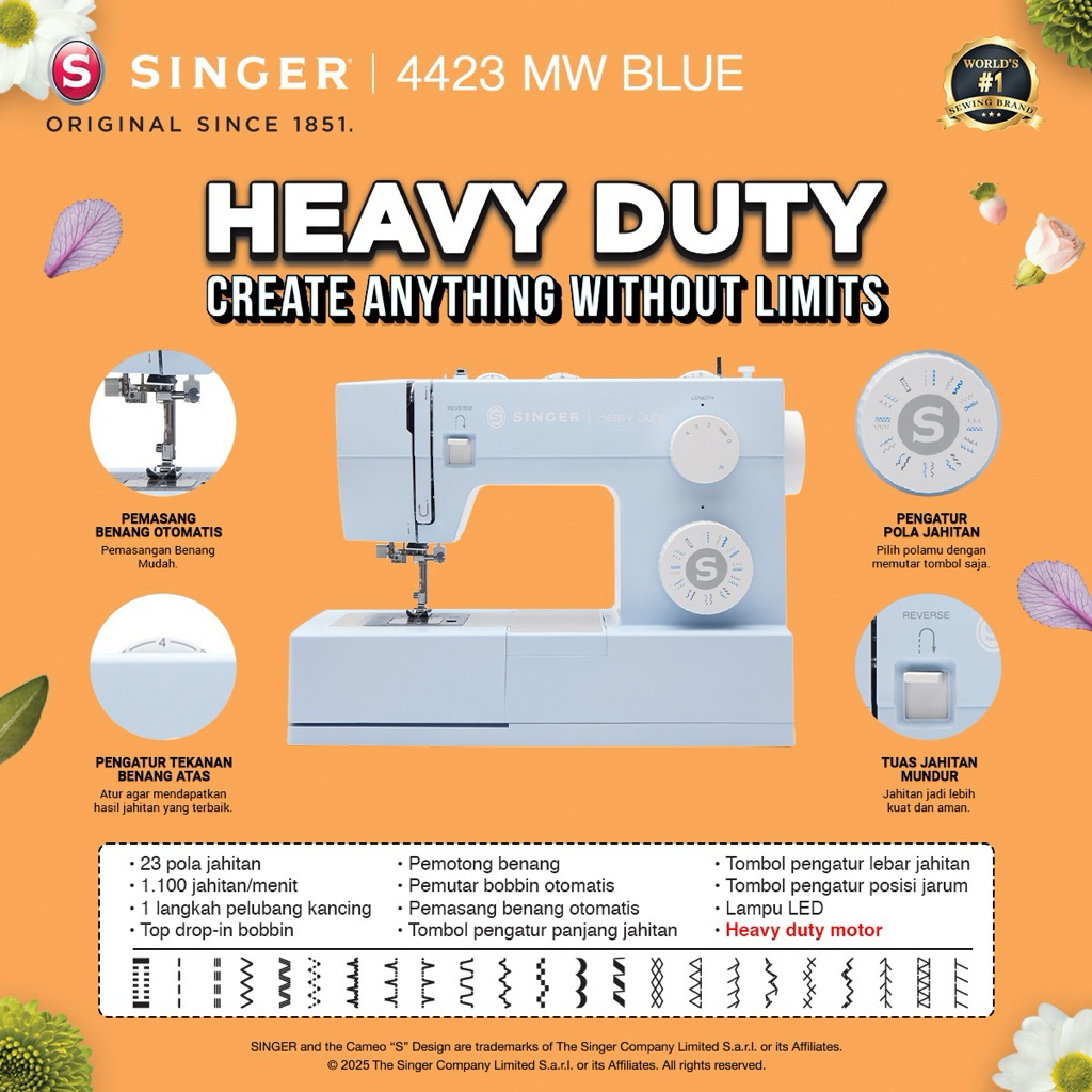Mesin Jahit SINGER Heavy Duty 4423