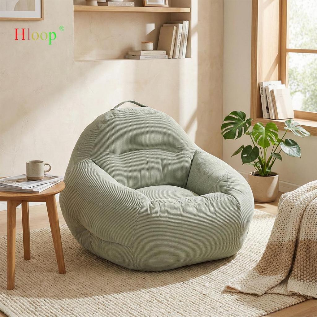 Hloop Bean Bag Sofa Kecil Untuk Kamar Kursi Minimalis Single Barang Kamar Tidur Aesthetic Sofa Tanpa