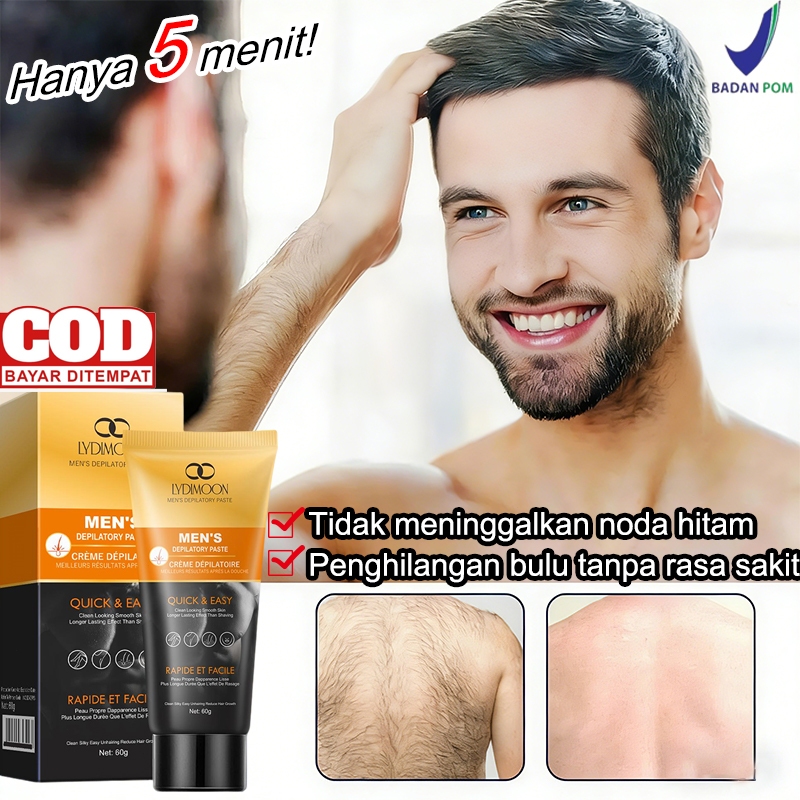 krim penghilang bulu permanen Krim penghilang bulu pria hair removal cream 60g Penghilang bulu cepat
