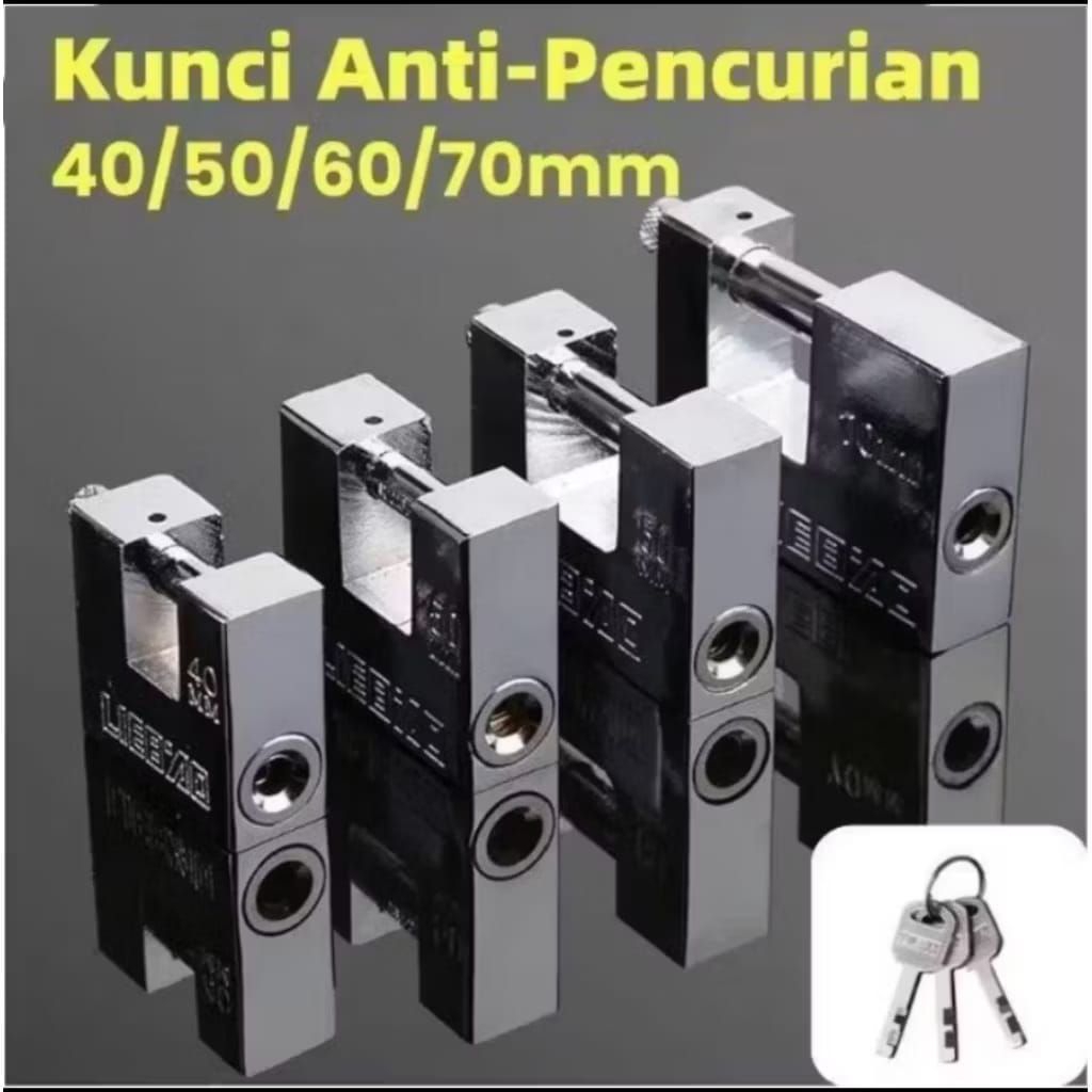kunci gembok panser/gembok stainless anti karat/gembok anti maling anti potong
