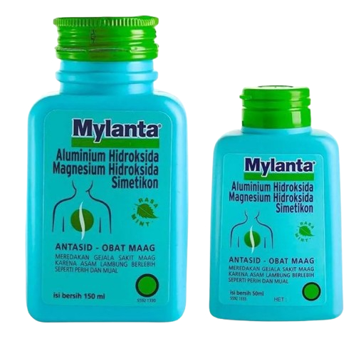 MYLANTA LIQUID 150ML DAN 50ML - UNTUK MEREDAKAN ASAM LAMBUNG, RASA PANAS PADA ULU ATI, ATAU RASA TID