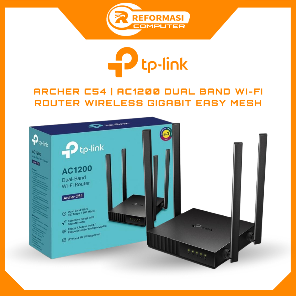 TP-LINK Routher Tp-Link Archer C54 AC1200 Dual-Band Wi-Fi Router