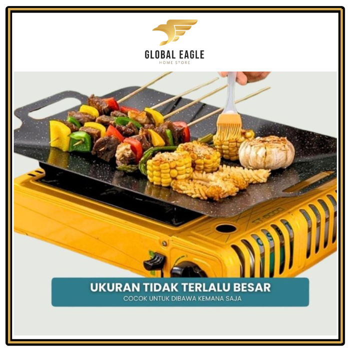 M1204 Multi Grill Pan / Multi Grill Pan Anti Lengket Panggangan Multiguna Free Kuas -GHS