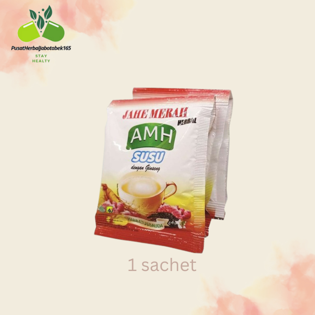 Jahe Merah Susu AMH Ginseng – Minuman Vitalitas Sachet