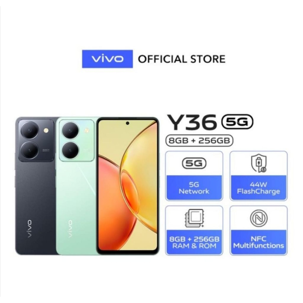 HP VIVO Y36 5G 8/256 GB - VIVO Y36 5G RAM 8GB ROM 256GB GARANSI RESMI