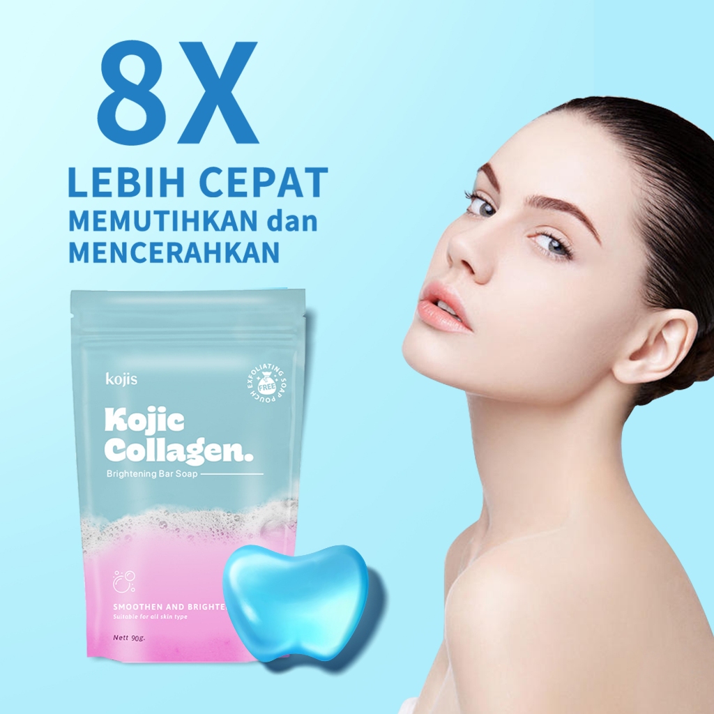 [DAPAT 5] KOJIS Kojic Collagen Brightening Soap 90G Bright Glow Face Soap sabun pencerah wajah Extre