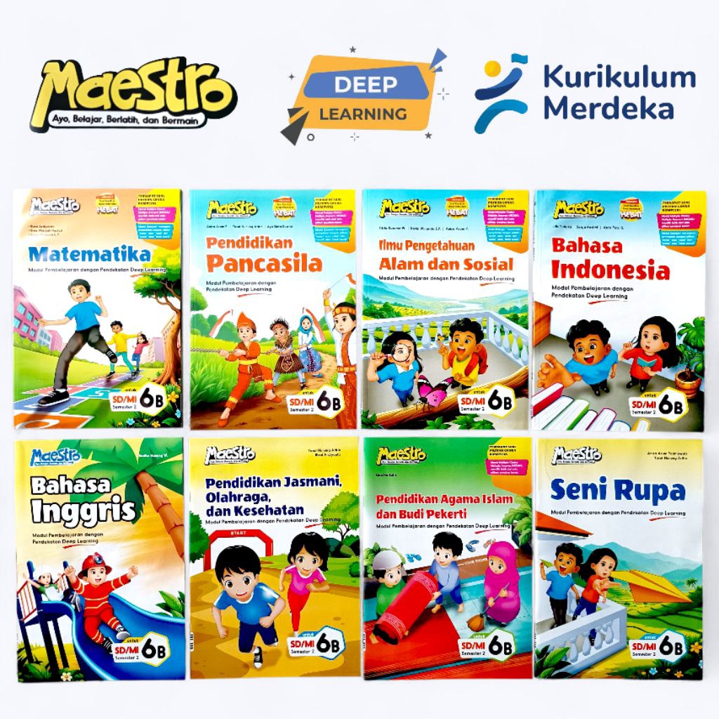 LKS Maestro Kelas 6 SD Kurikulum Merdeka Deep Learning Matematika IPAS Bahasa Indonesia Pancasila