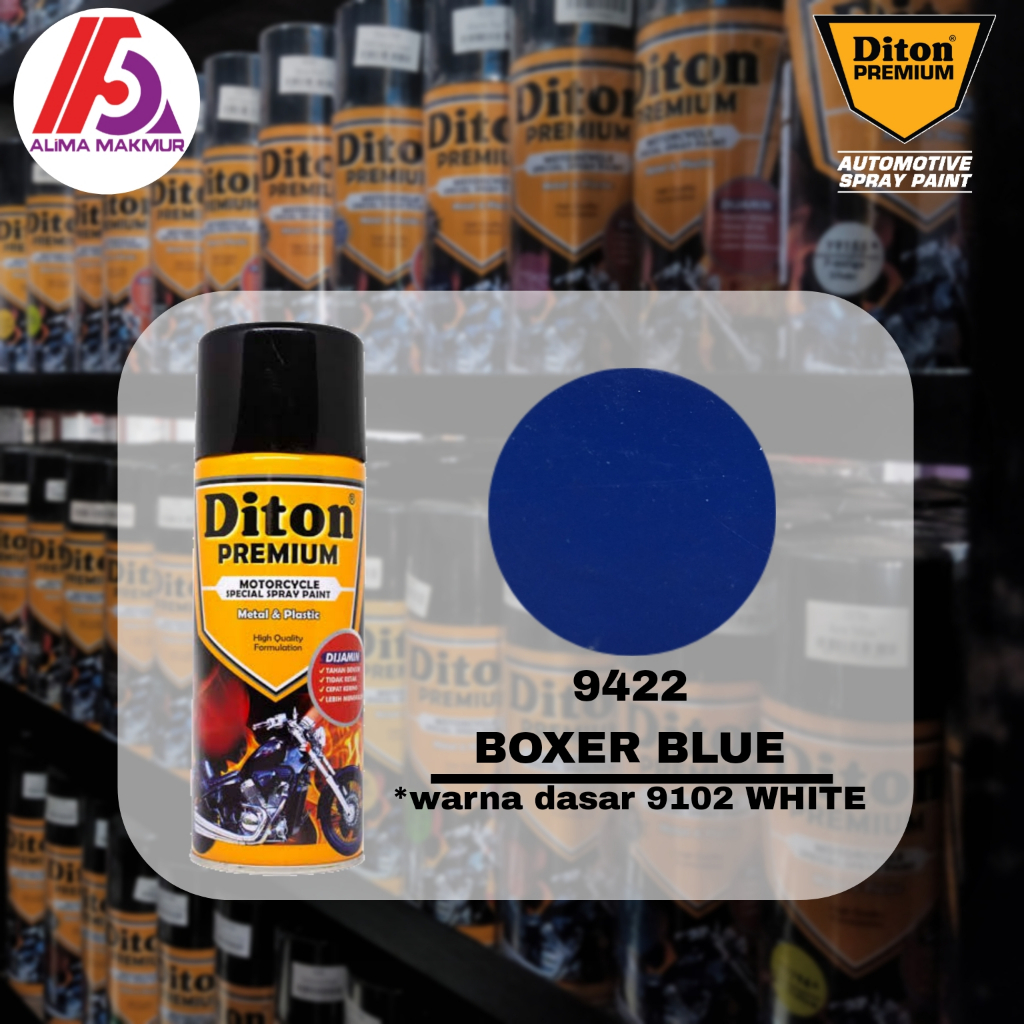Diton Premium 9422 Boxer Blue 400cc / Pilok Diton Biru Solid / Diton Premium Boxer Blue / Cat Motor 