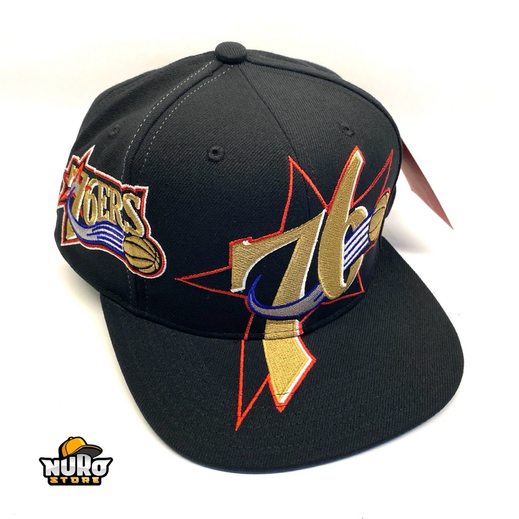 Topi Mitchell & Ness NBA HWC Philadelphia 76ers Big Logo Black