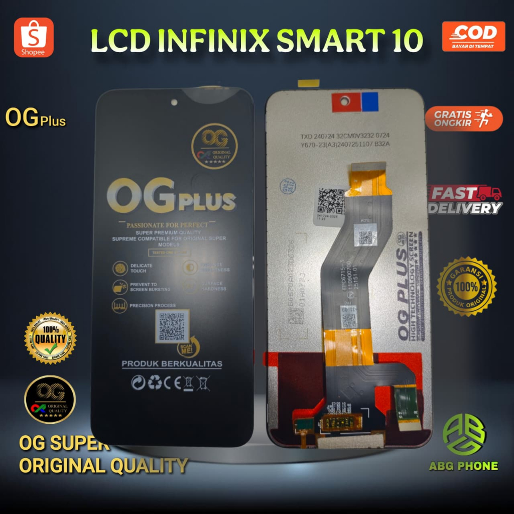 LCD + TS INFINIX SMART 10 / X6725 / SMART 10 PLUS / X6725B / X6725C / HOT 60 5G / X6726 / ITEL A96 5