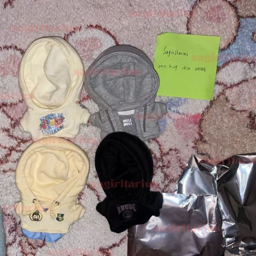 [Ready Stock] ENHYPEN Sunghoon Rhude Black Hoodie 10cm Inspired Doll Clothes