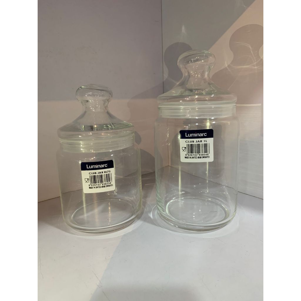 Jar Kaca Luminarc Club Clear 1000ml - Toples Makanan Kaca, Jar Beling