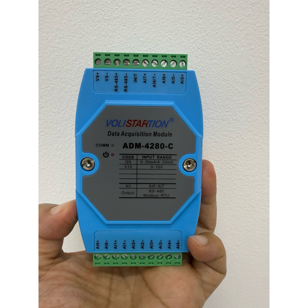MODBUS RTU RS485 - Voltage 0-10 Volt to Modbus RTU RS485 ADM-4280-V10