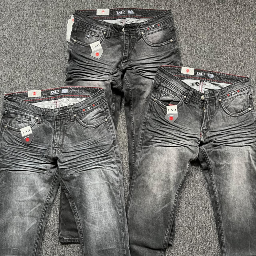 Arten – Jeans Pria Slimfit Kerut Rinkle Spray Stylish Bahan ORG Stretch Lentur Dan Tebal Fashion Cow