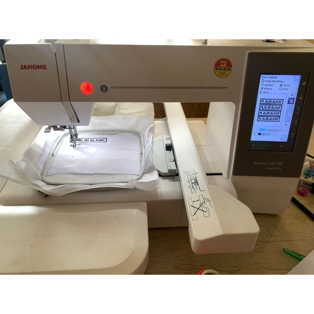 mesin bordir komputer janome mc550e - portable bekas
