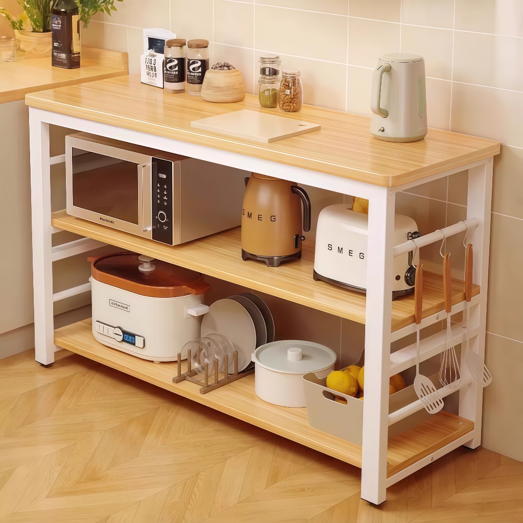 AJMU/Rak Dapur & Oven Microwave/Maple Kabinet penyimpanan dapu berkapasitas besar