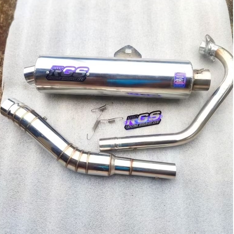 KNALPOT RACING RGS ORIGINAL CKD STANDAR DAN BOBOK PNP MOTOR SATRIA FU VIXION OLD NEW JUPITER MX OLD 