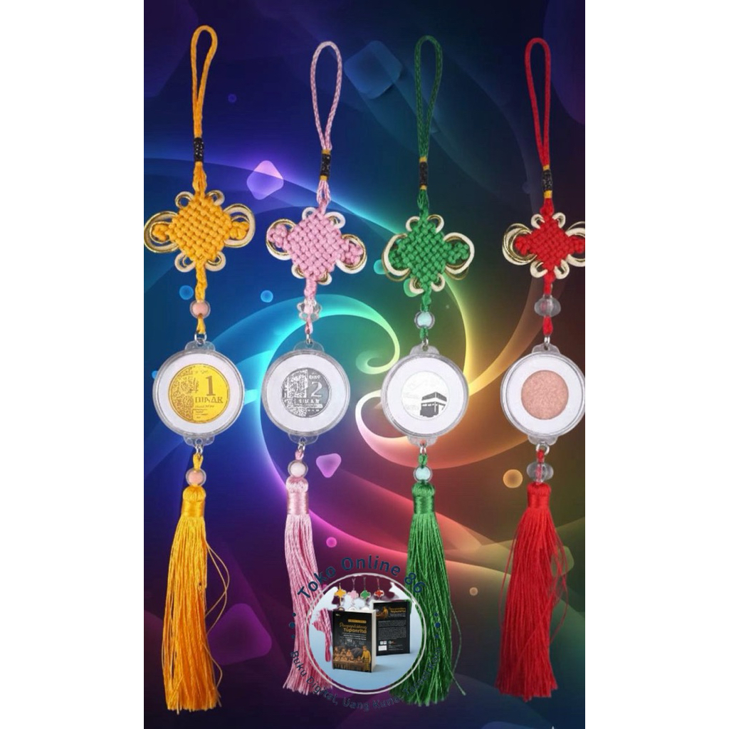 Gantungan kaca spion mobil 4 atau 6 fulus (tembaga)