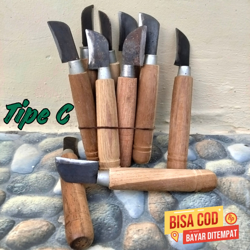 VERSI C Pisau Stek Okulasi Tanaman Bonsai Super Tajam - Pisau Sambung Tanaman - Pisau Baja Cangkok P