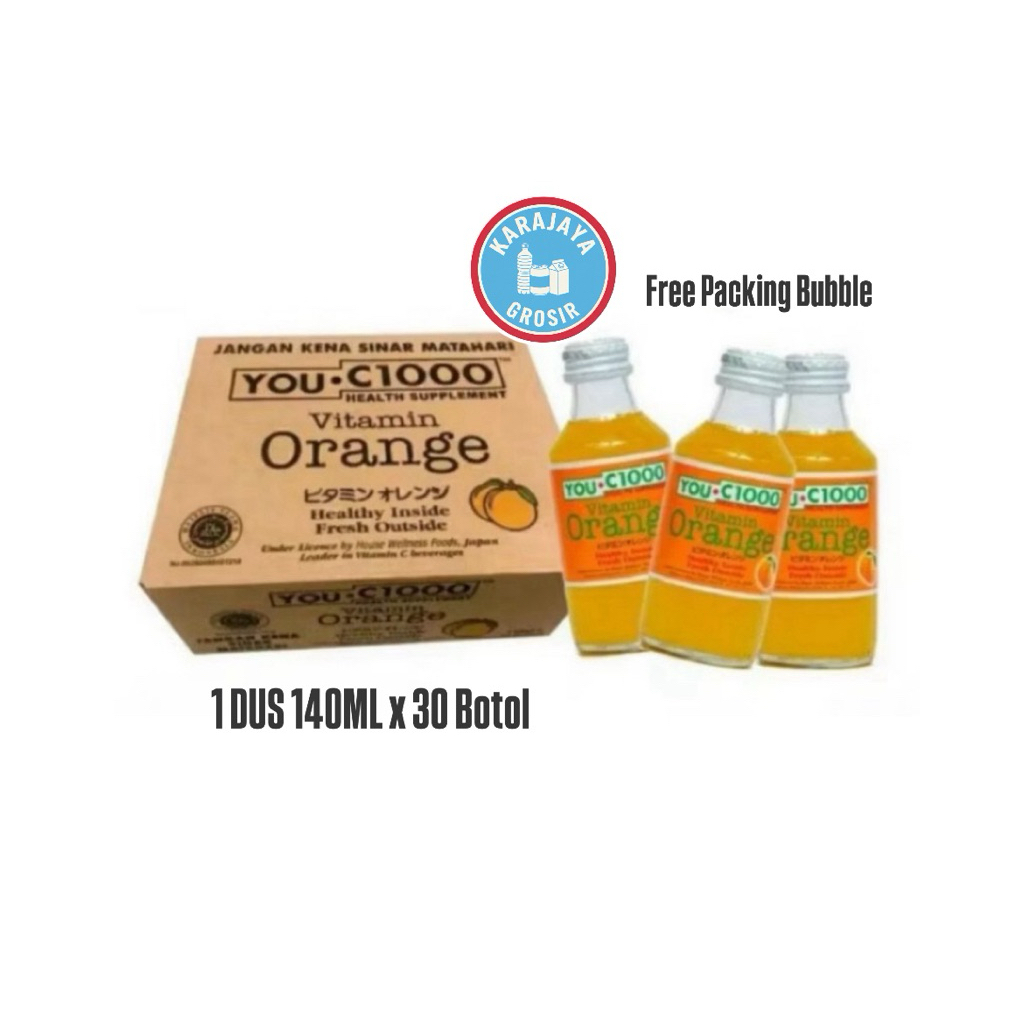 YOU C 1000 Rasa Orange 1 DUS 140ML x 30Botol