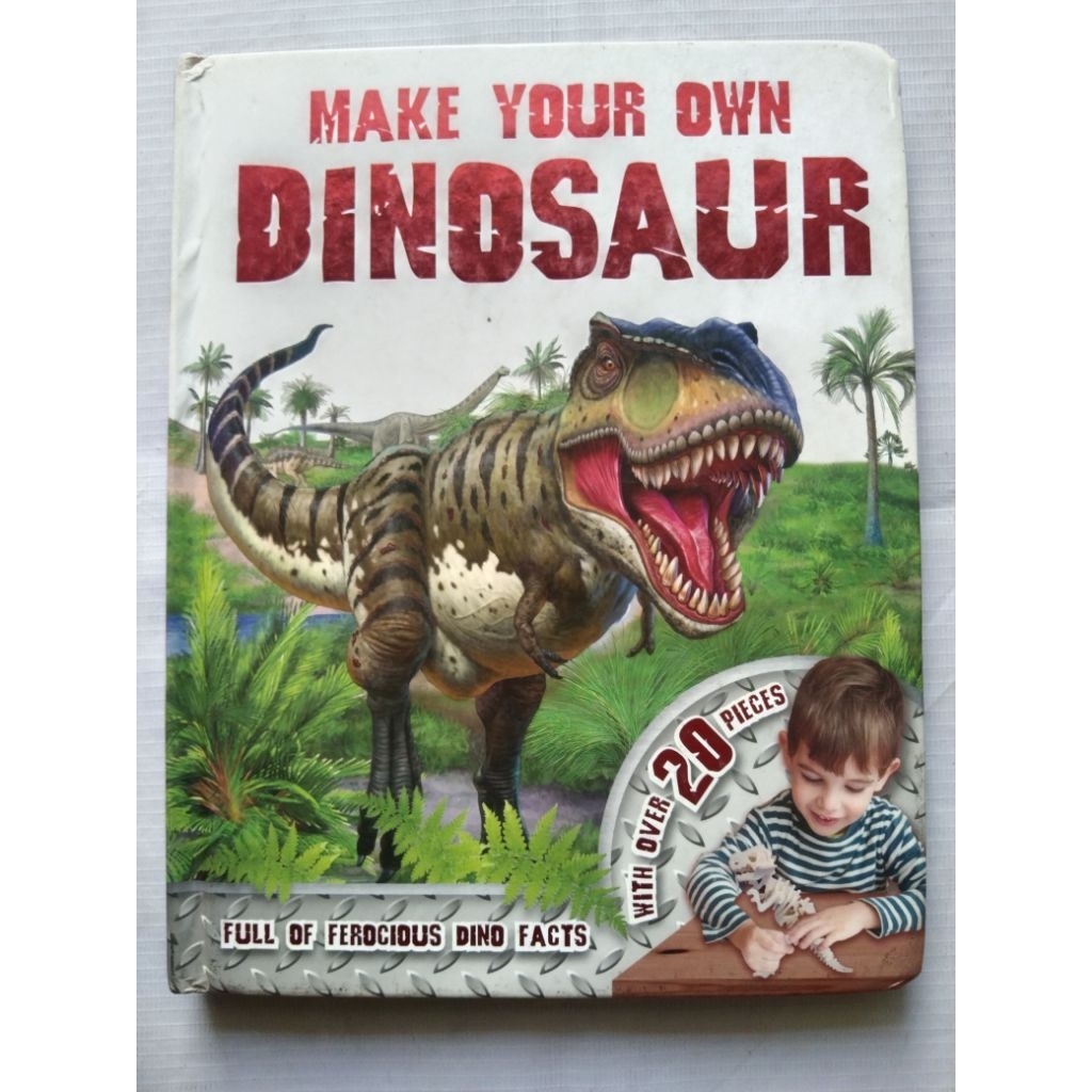 Buku Anak Board Book (BB) Impor MAKE YOUR OWN DINOSAUR