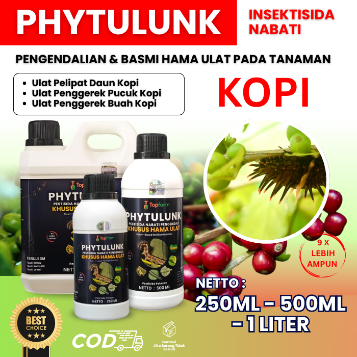 Obat Ulat Topfarm / Obat Ulat Daun Kopi / Obat Buah Kopi / Obat Semprot Hama Tanaman Kopi / Obat Ham