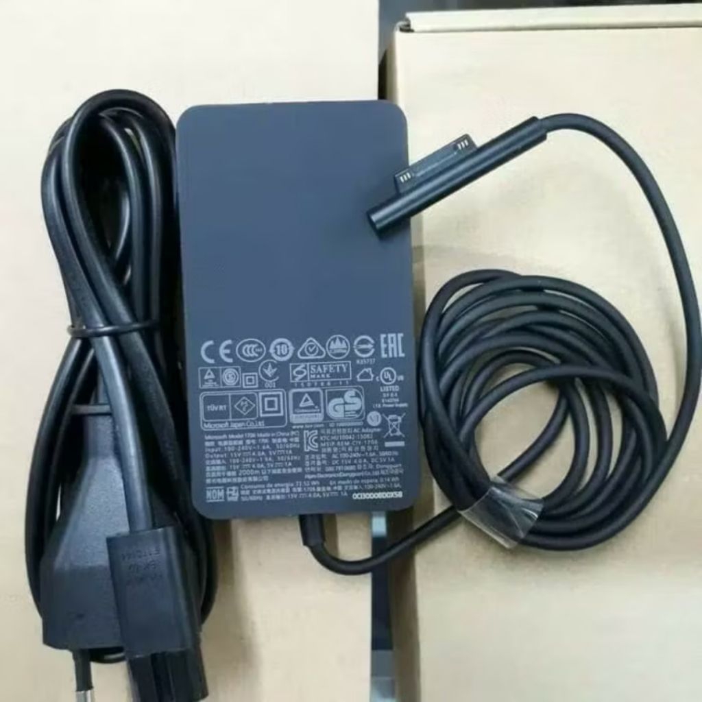Adaptor Charger Microsoft Surface 2 3 Surface Pro X 9 8 7 6 5 4 3 Surface Go 2 Go 3 Surface Book 1 2