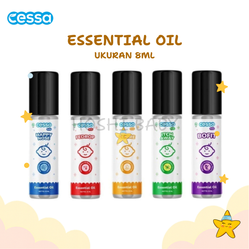 HBK Cessa Essential Baby Oil 8 Ml Minyak Roll On Bayi Oli Esensi Pereda Batuk Pilek Demam