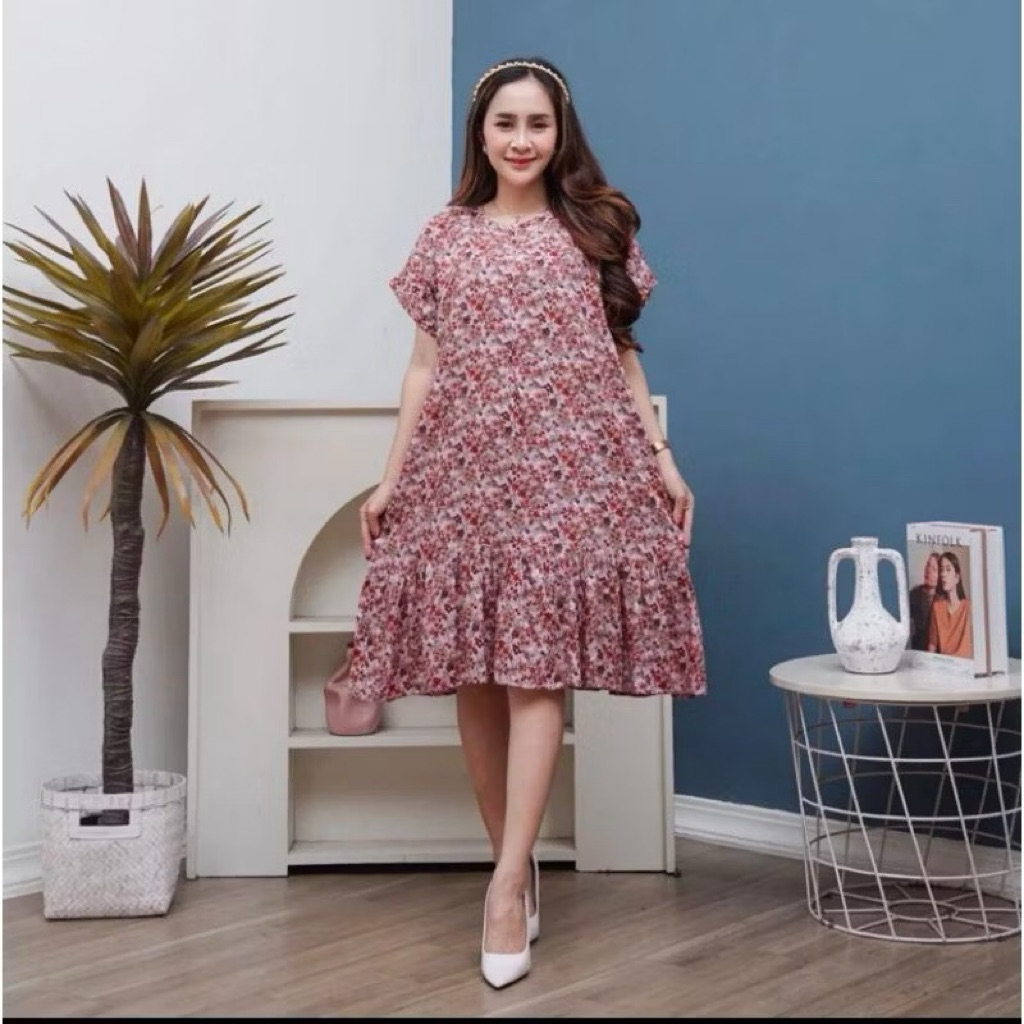 DASTER RUFFLE VIRAL KEKINIAN / DASTER RAYON REMPEL / DASTER PENDEK SELUTUT