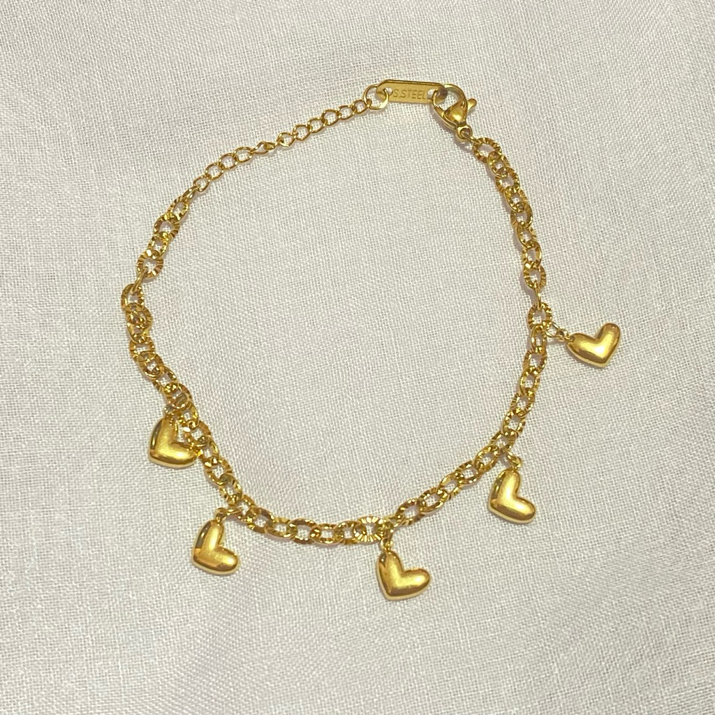 Gelang Titanium Wanita Love/Gelang Wanita/Gelang Titanium