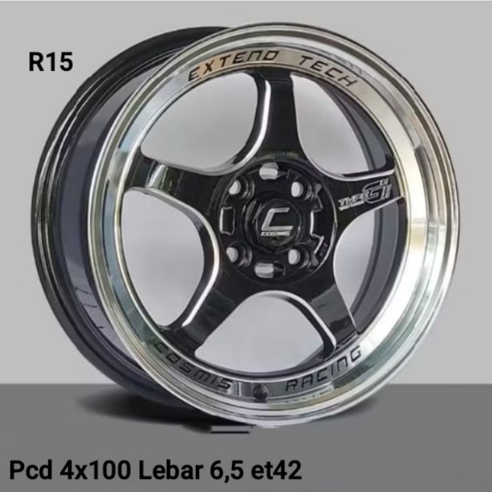 Velg Cosmic TypeG R15 pcd 4x100 lebar 6,5 et 42